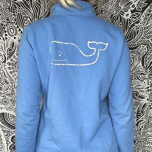 Vineyard Vines, Quarter Zip Sweatshirt, Baby Blue